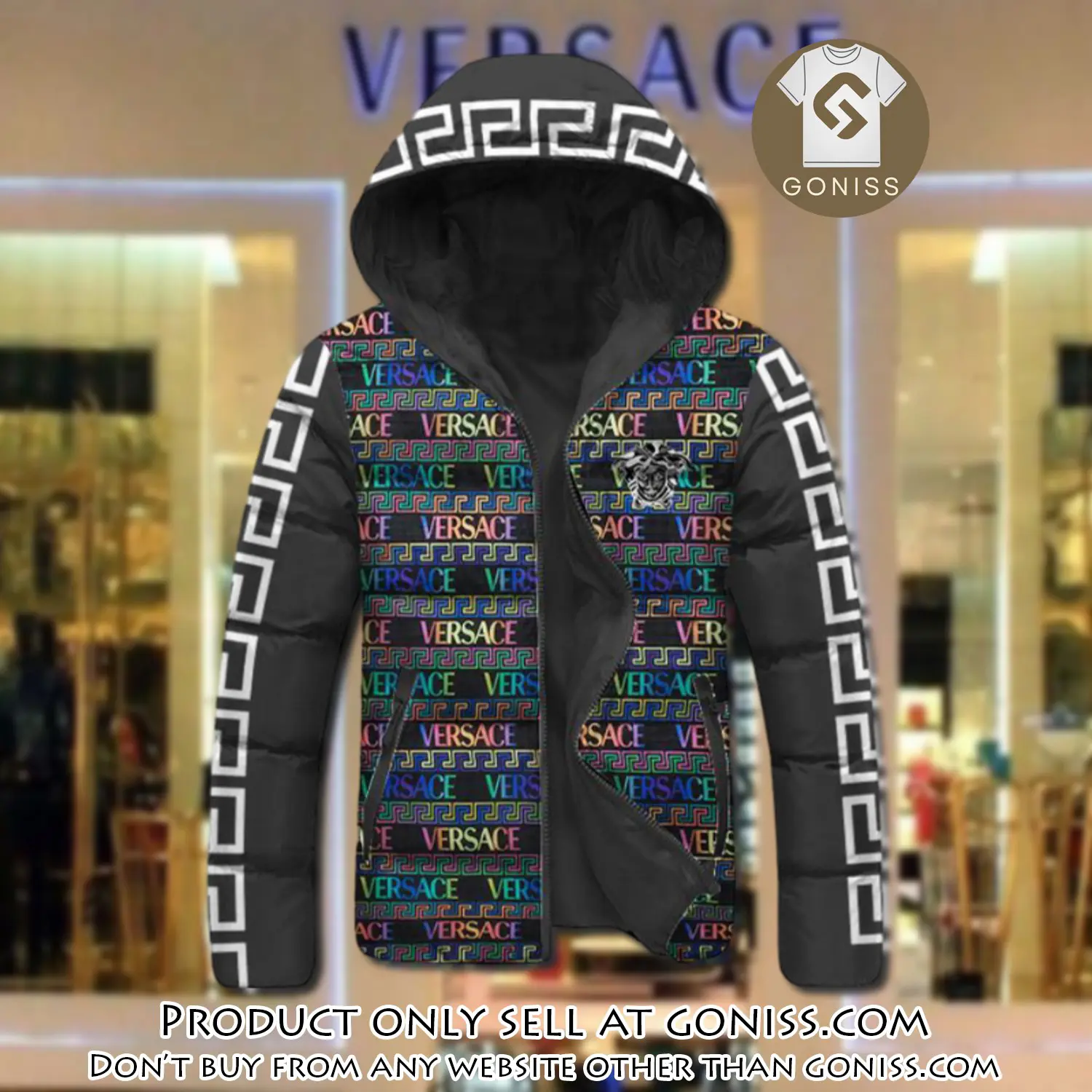 Versace downfilled coat ultralight down jacket outdoor jacket warm outwear dfj1022 gn0815437